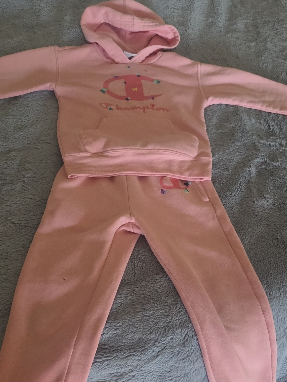 Champion Kids Pink Hoodie & Jogger Matching Set